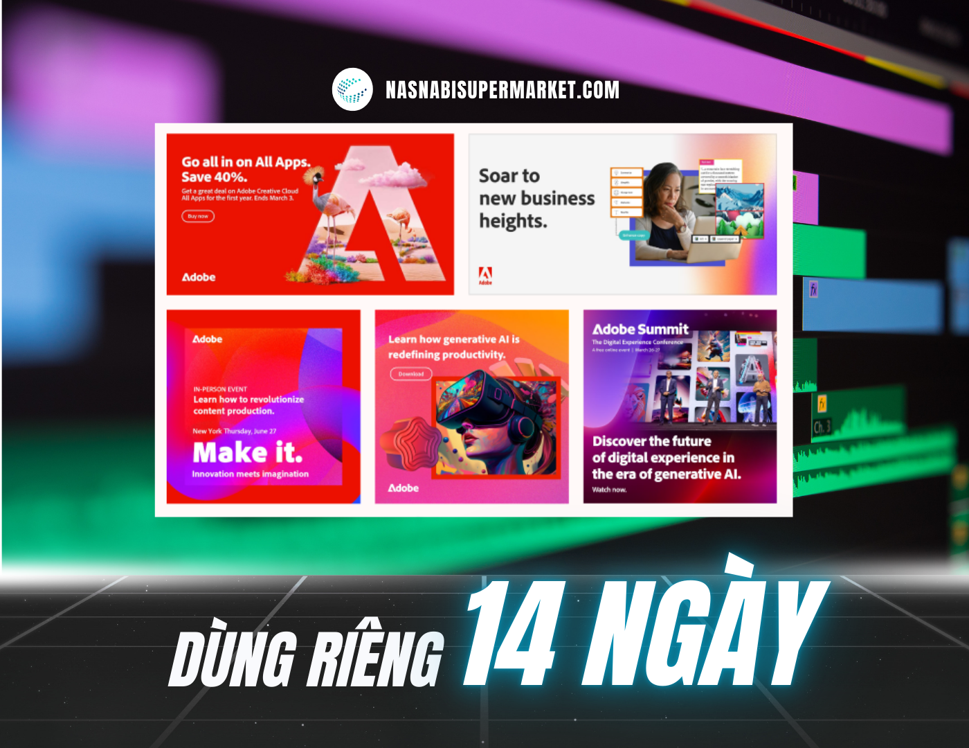 Adobe Creative Cloud 14 ngày – minh họa