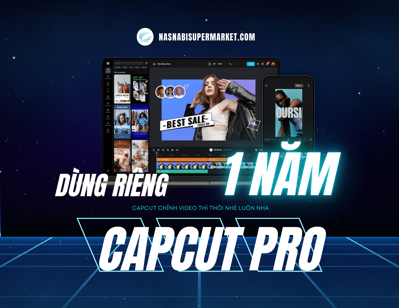 Capcut Pro giá rẻ 35k 1 tháng