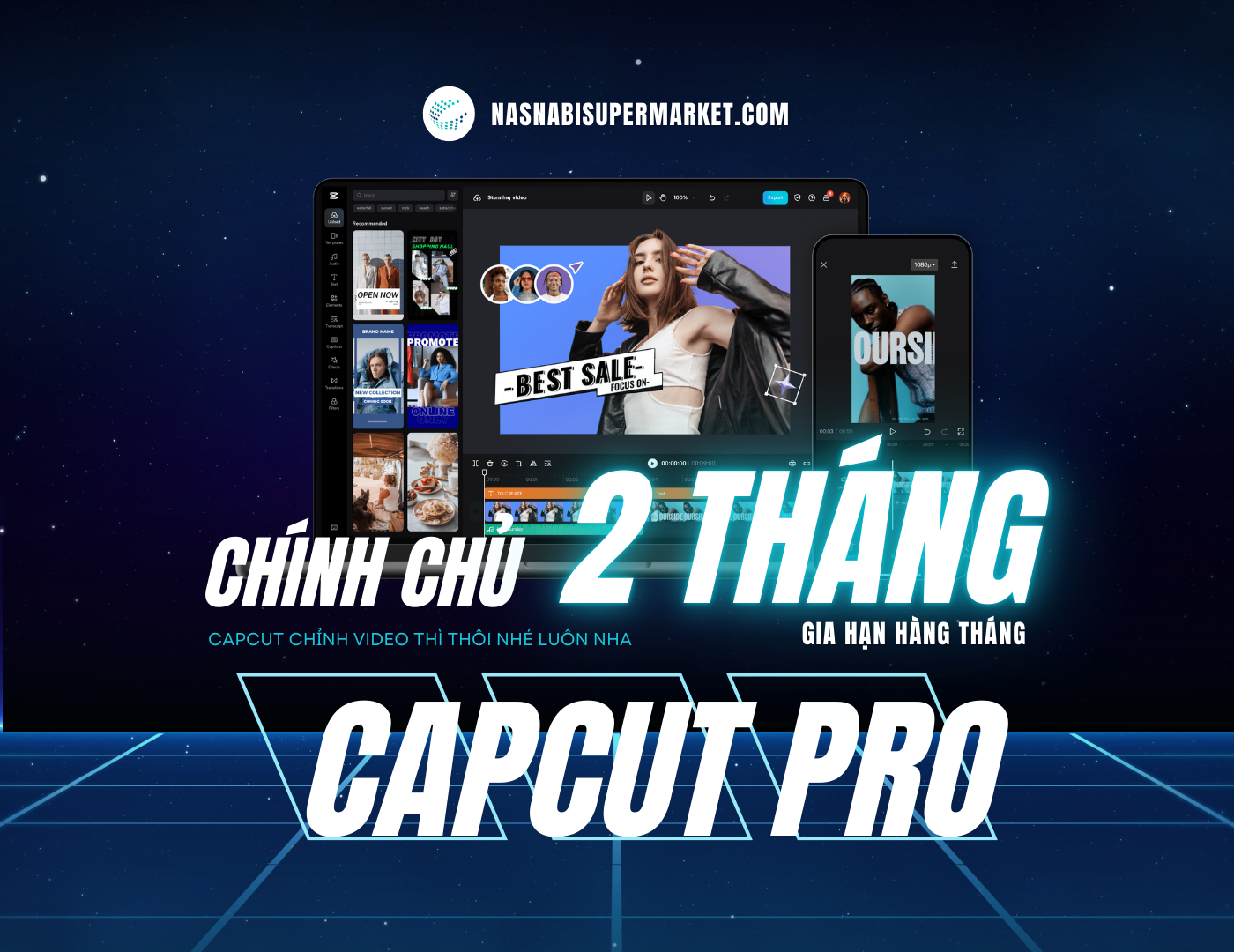 Capcut Pro giá rẻ 35k 1 tháng