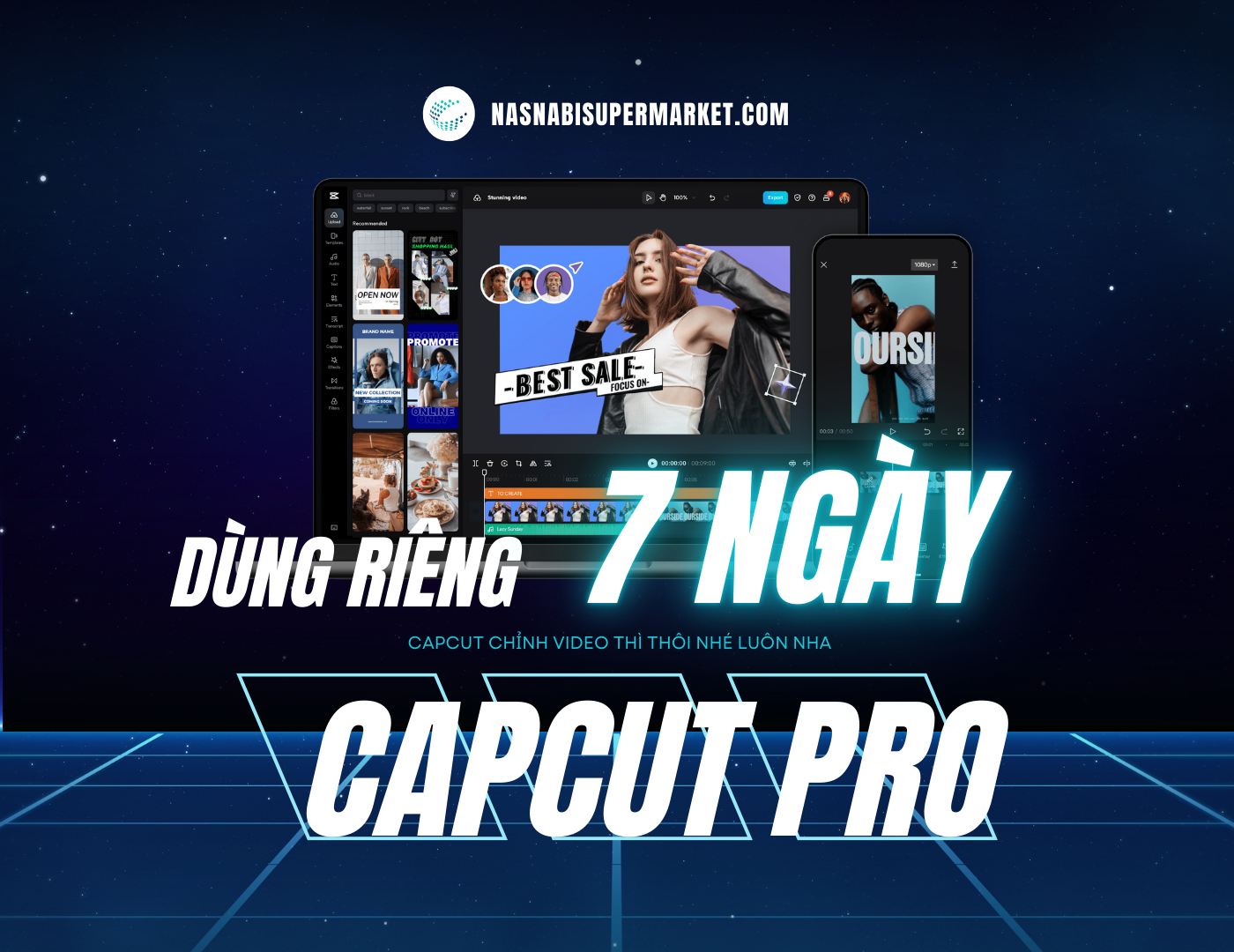 Capcut Pro giá rẻ 35k 1 tháng